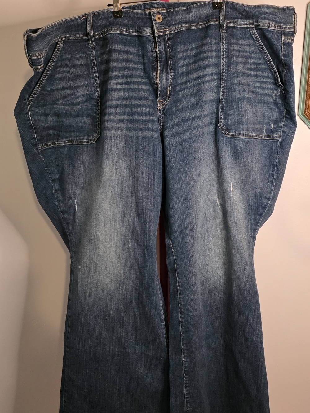 torrid Sz 30 Dark Blue Vintage Stretch Mid-Rise Flare Jeans
